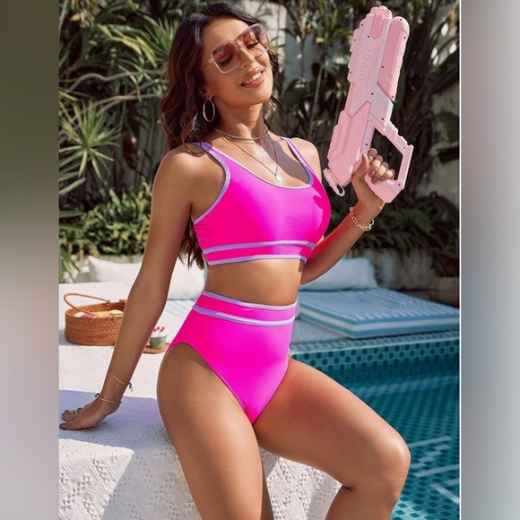 NWT- classic full coverage
Vibrant Pink and Purple Bikini Set - Picture 2 of 4